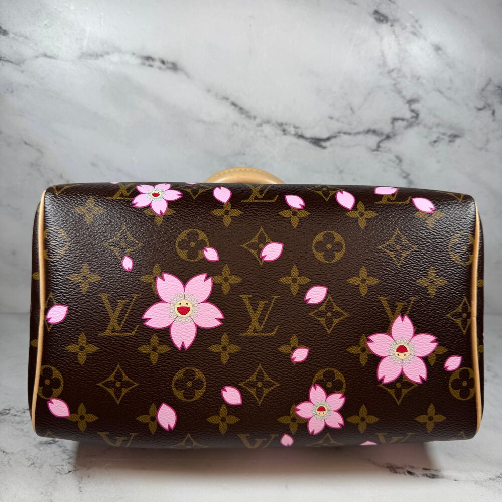 Louis Vuitton Murakami Bag Cherry Blossom Speedy 25 LV X TM Monogram Bandouliere - Picture 3 of 14